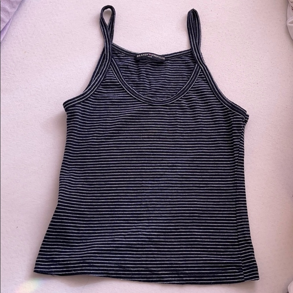 Brandy Melville navy stripe tank top